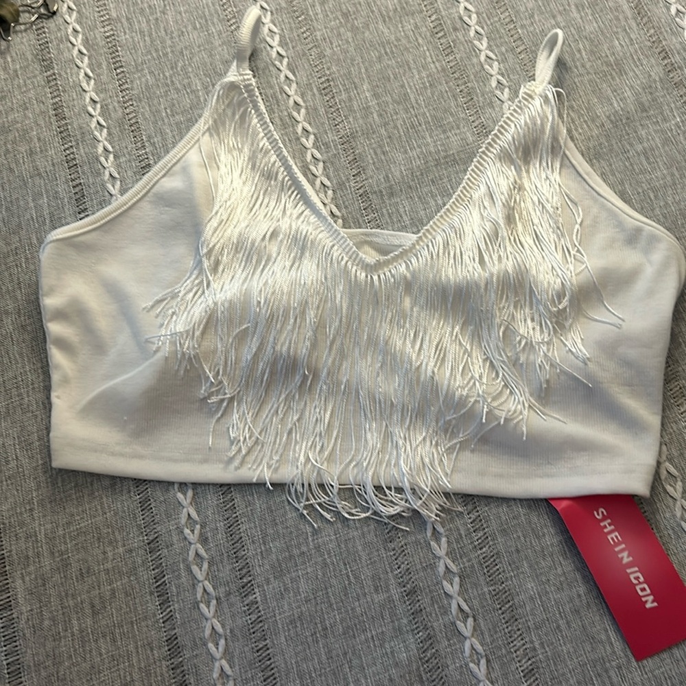 SHEiN fringe crop top